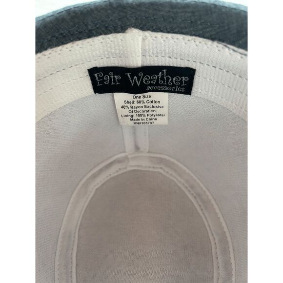 Women's Fedora Hat Set, Brown & Blue, Bow, Ribbon, One Size - Picture 5 of 5